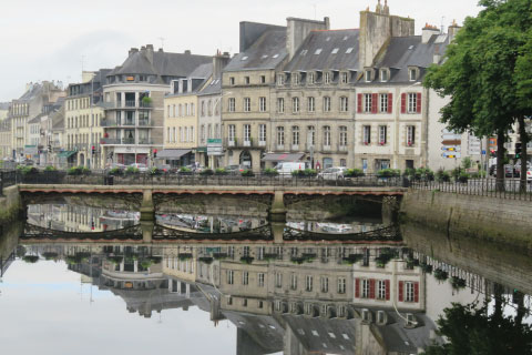 Looking down a river in Brittany